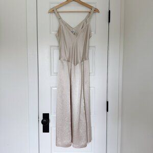 HORSES Atelier Slip Dress in Ivory/Champagne